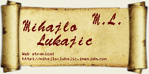 Mihajlo Lukajić vizit kartica